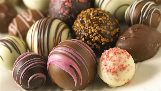 Chocolate balls on the Christmas tree