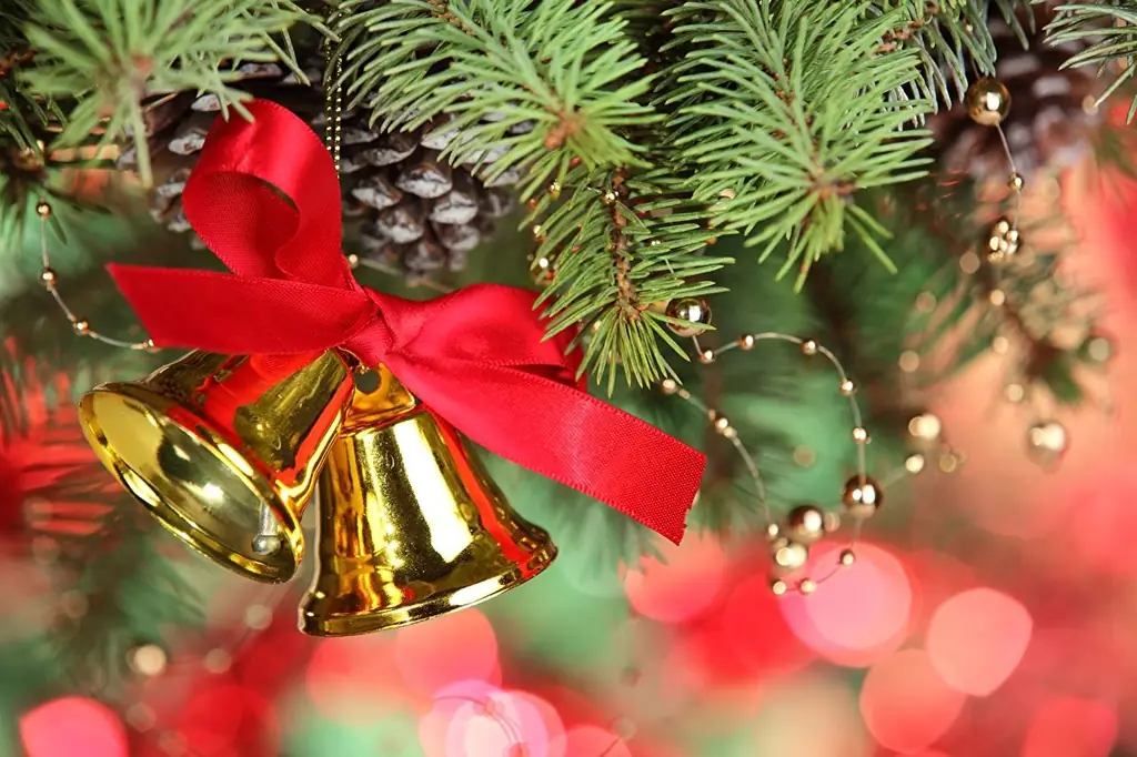 Bow on a Christmas tree