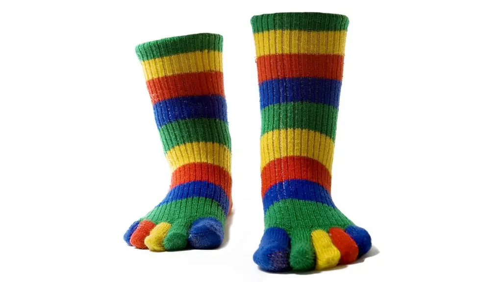 Calcetines de rayas multicolores